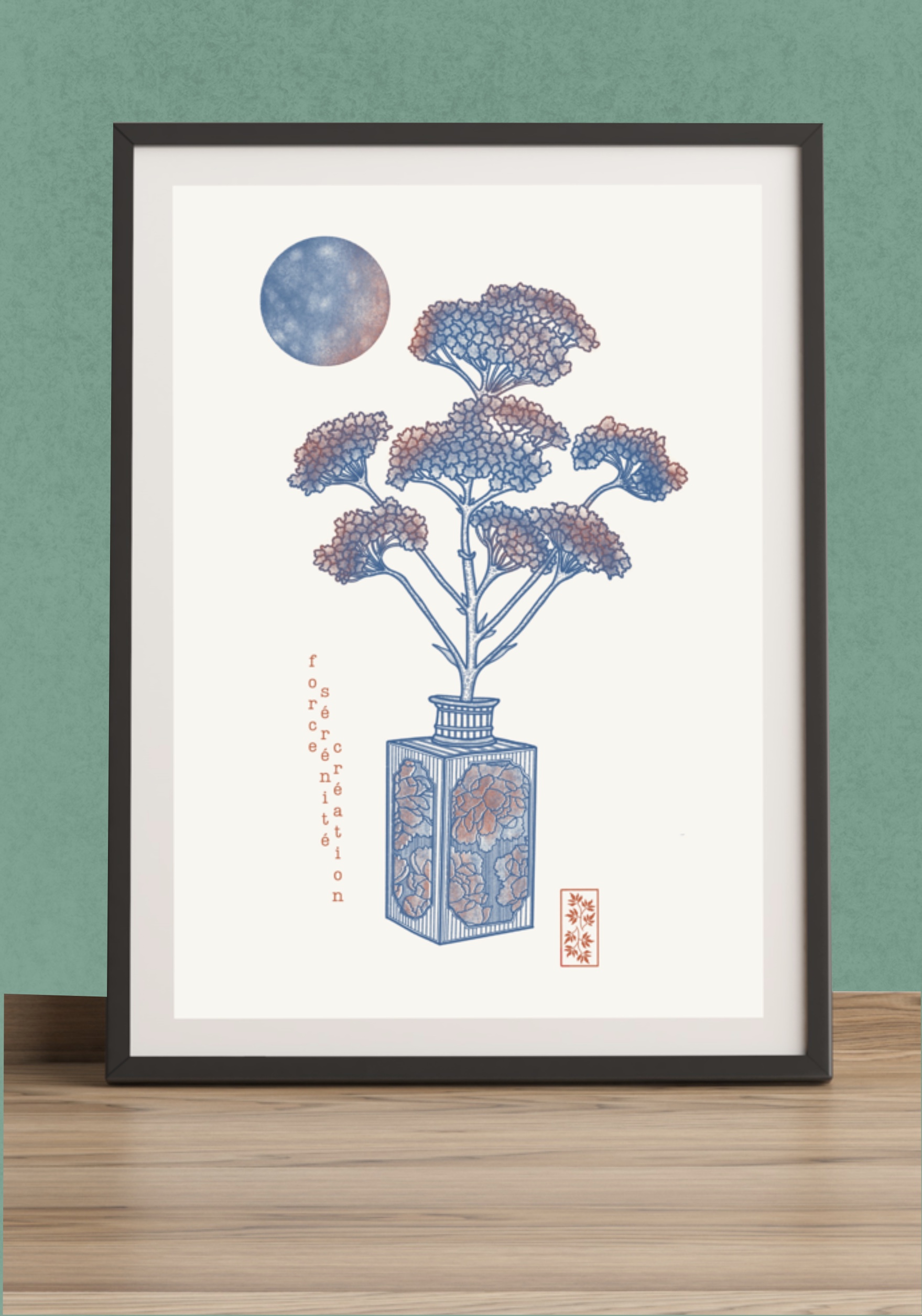 encadrement A4 illustration valériane symbole oracle