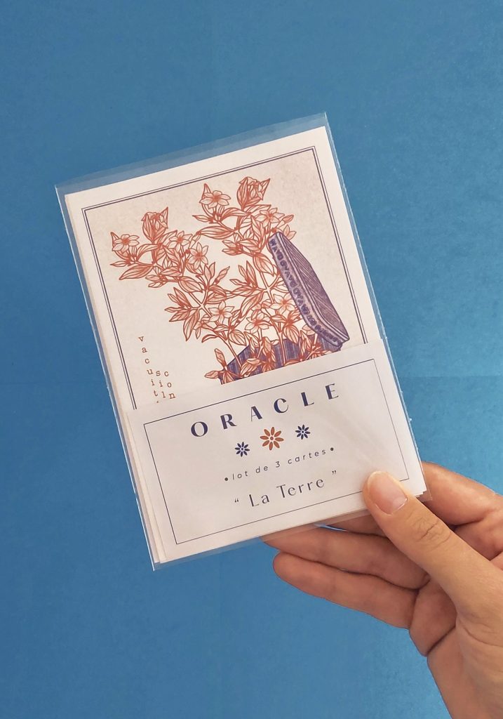 Pack trois illustrations oracle symboles élement terre